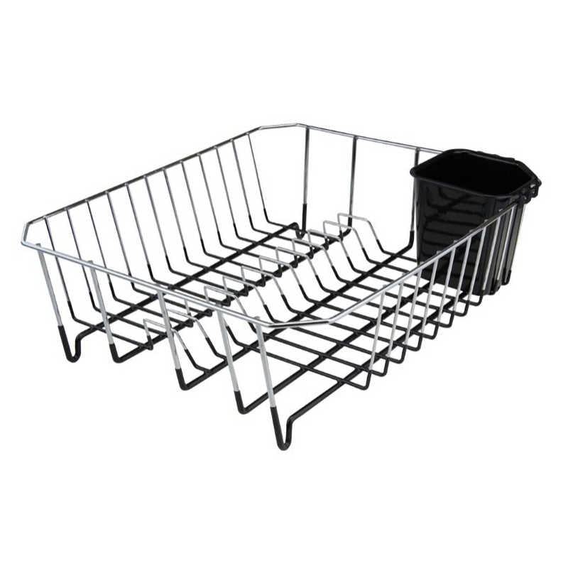 Apollo Chrome and Black Dish Drainer The Crock Ltd