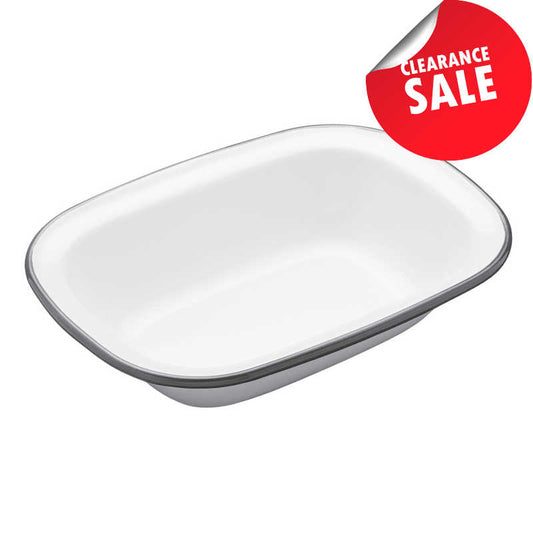 Living Nostalgia 20cm Enamel Oblong Pie Dish