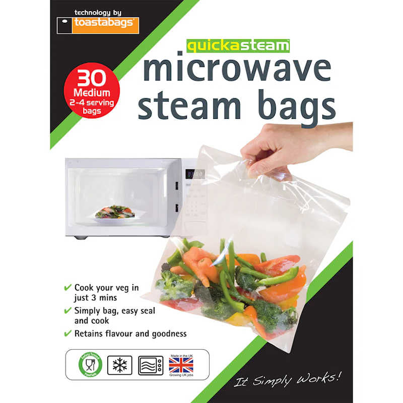 Toastabags 30pk Microwave Steam Bags (Medium)